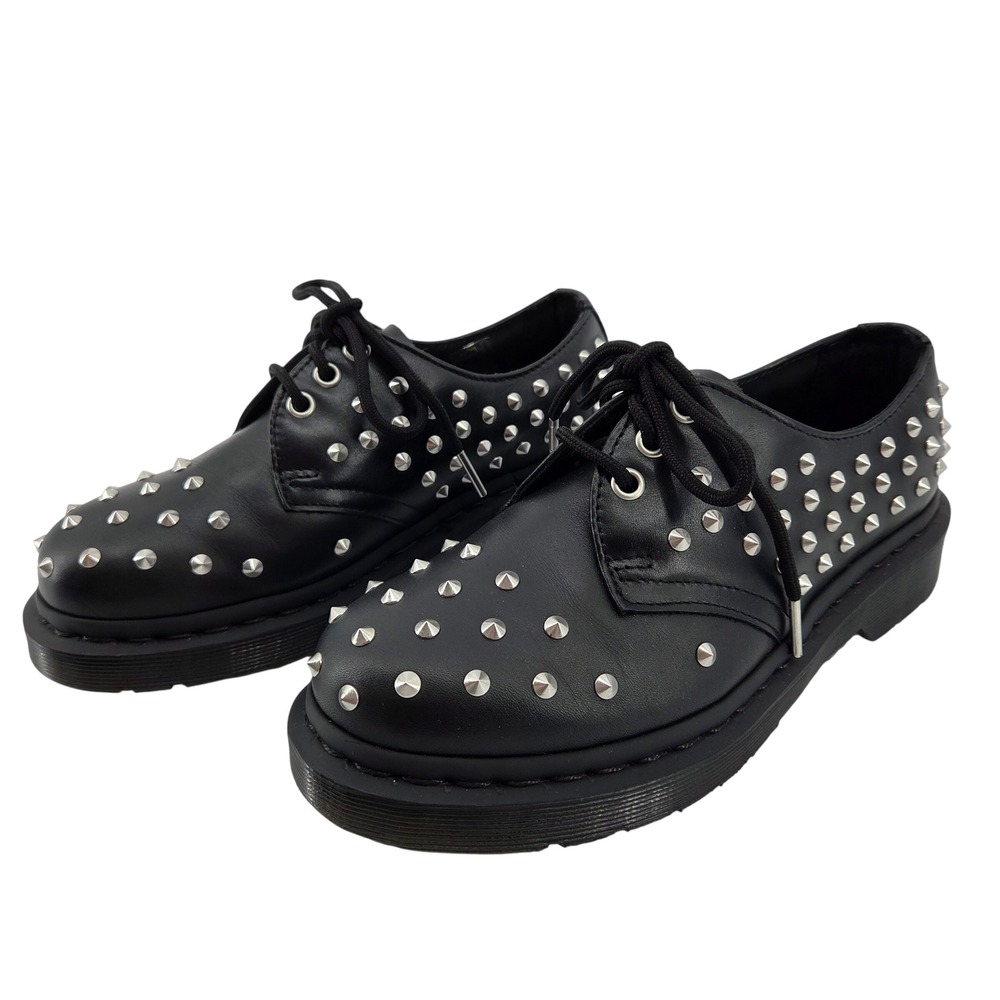 Dr. Martens 1461 Stud Black Leather Studded Oxford Shoes Womens 5‎ Mens 4